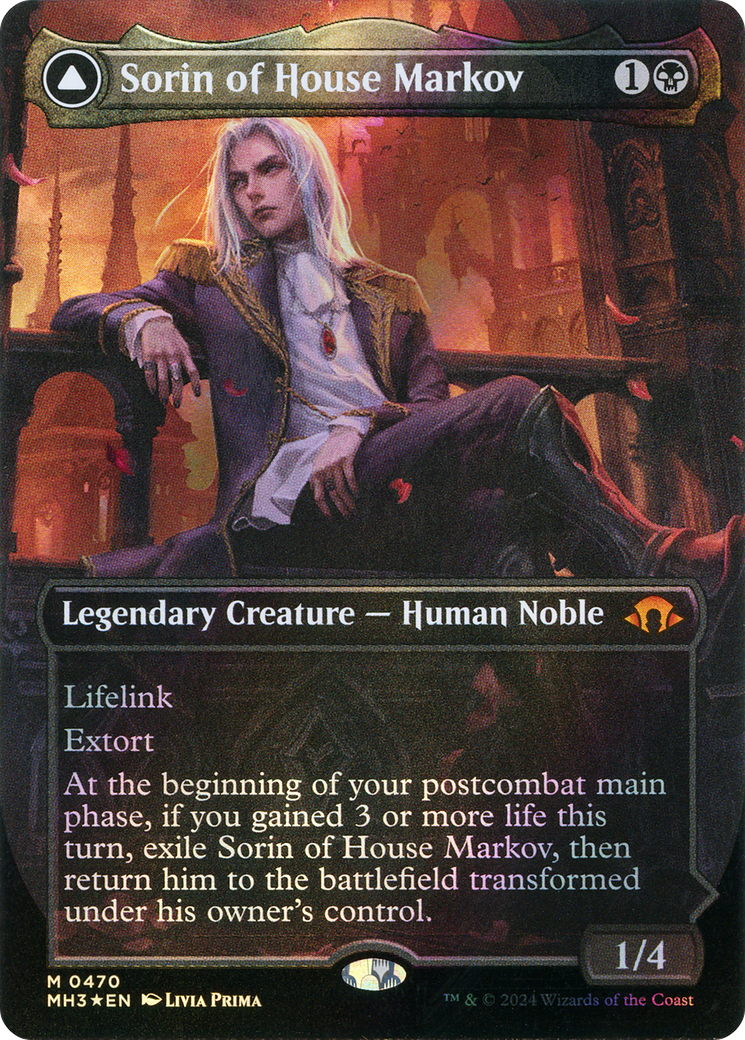 Sorin of House Markov // Sorin, Ravenous Neonate (MH3-470) -  (Borderless) Foil