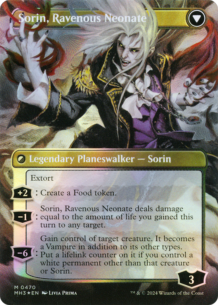 Sorin of House Markov // Sorin, Ravenous Neonate (MH3-470) -  (Borderless) Foil