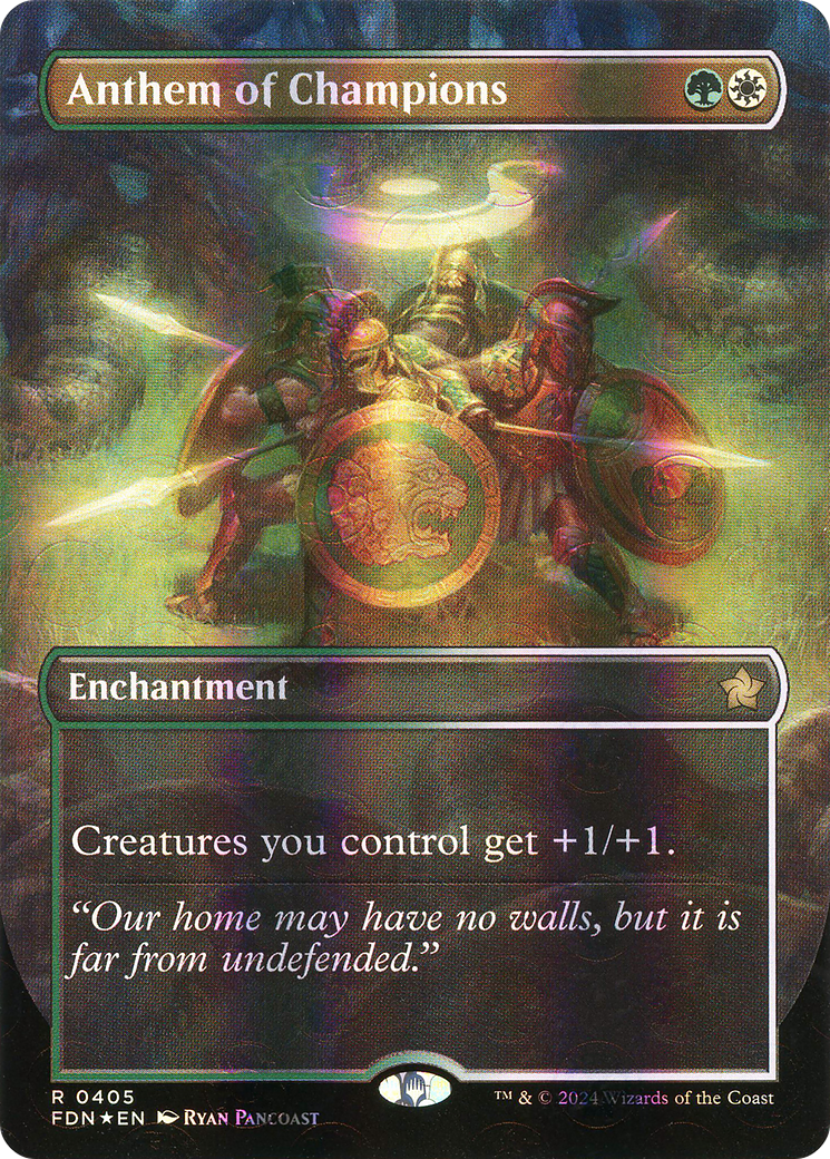 Anthem of Champions (FDN-405) -  (Borderless) Foil