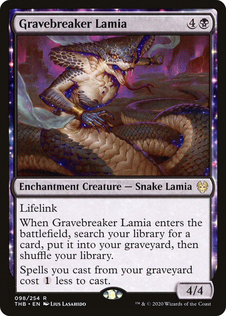 Gravebreaker Lamia (THB-098) - : (enchantment)