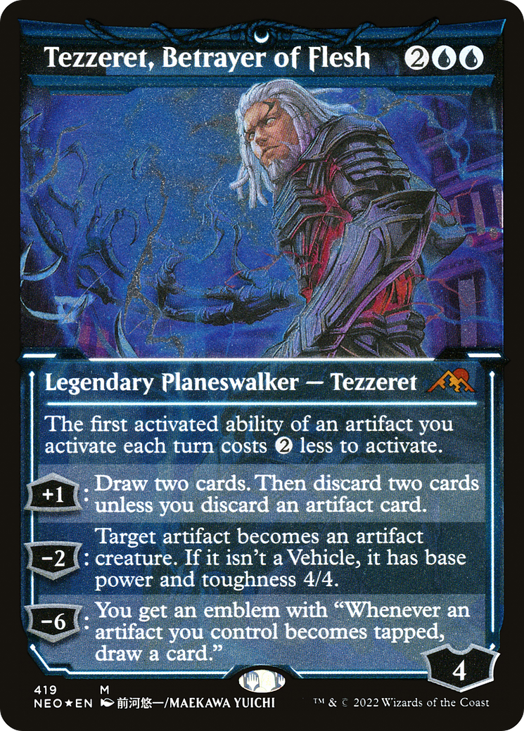 Tezzeret, Betrayer of Flesh (NEO-419) - : (Showcase) Etched Foil