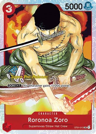 Roronoa Zoro (ST01-013) - Super Pre-Release Starter Deck 1: Straw Hat Crew Foil