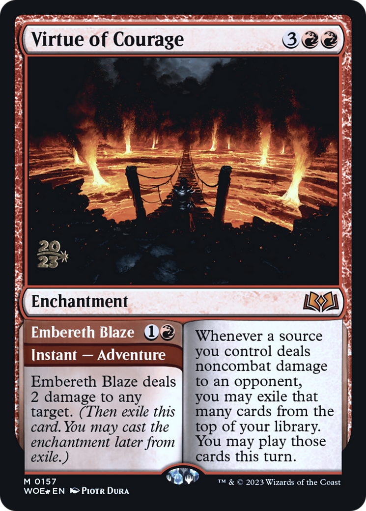 Virtue of Courage // Embereth Blaze (PRE-157S) -  Foil