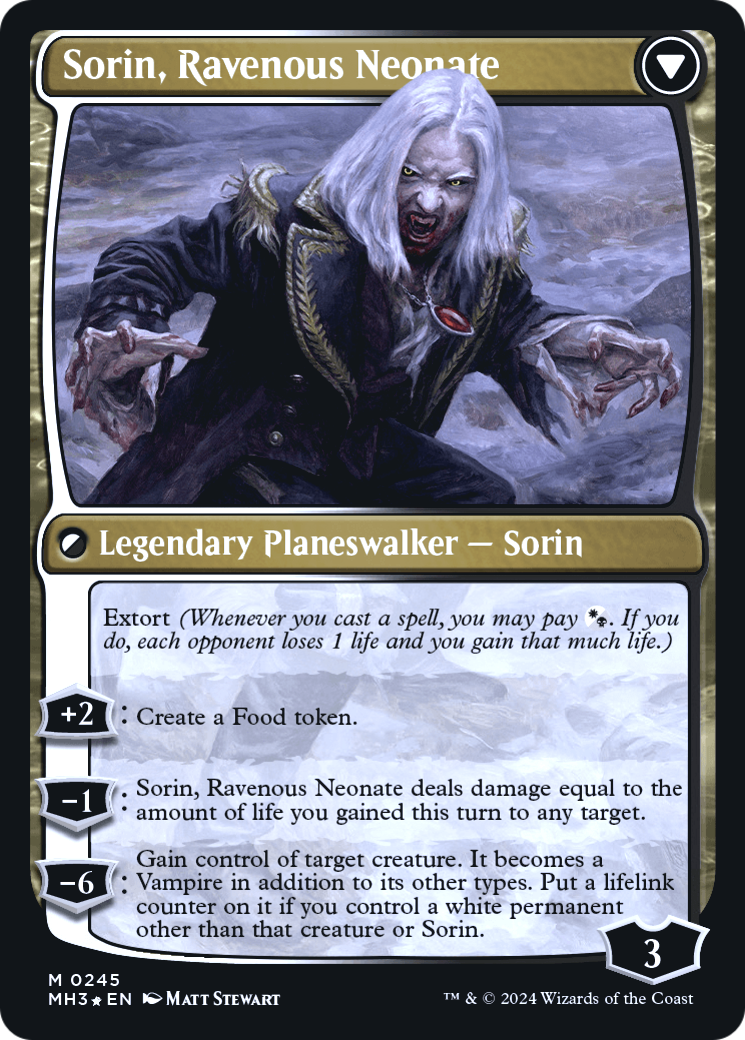 Sorin of House Markov // Sorin, Ravenous Neonate (PRE-245S) -  Foil