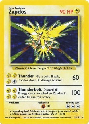 Zapdos 16/102 - Holofoil