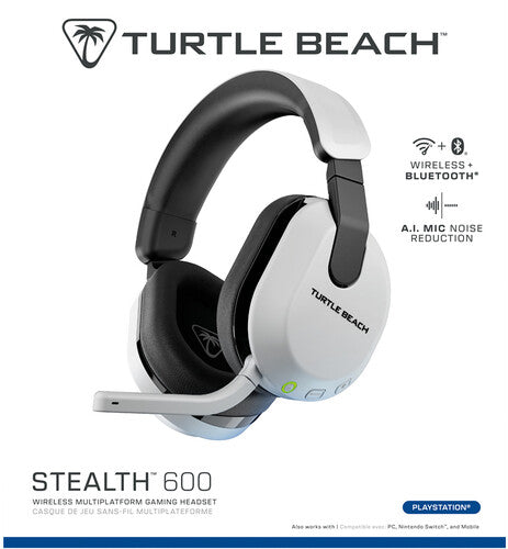 PS5 Wireless Headset - Turtle Beach Stealth 600 Amplified Headset - White