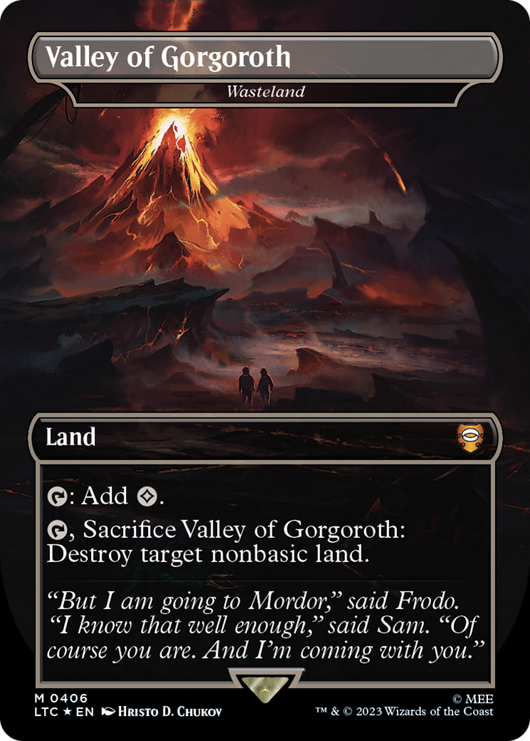 Wasteland (LTC-406) -  / Valley of Gorgoroth (Borderless) Foil