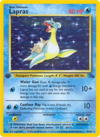 Lapras (10) 10/62 - 1st Edition Holofoil