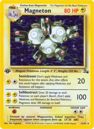 Magneton (11) 11/62 - 1st Edition Holofoil