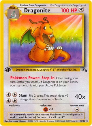 Dragonite (19) 19/62 - 1st Edition