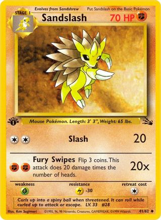 Sandslash 41/62 - 1st Edition