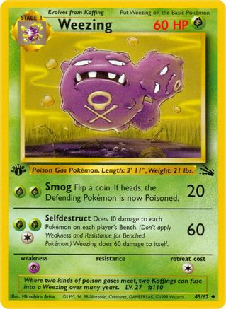 Weezing 45/62 - 1st Edition