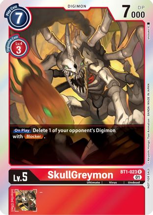 SkullGreymon (ST-11 Special Entry Pack) (BT1-023) - Release Special Booster 1.0 Foil