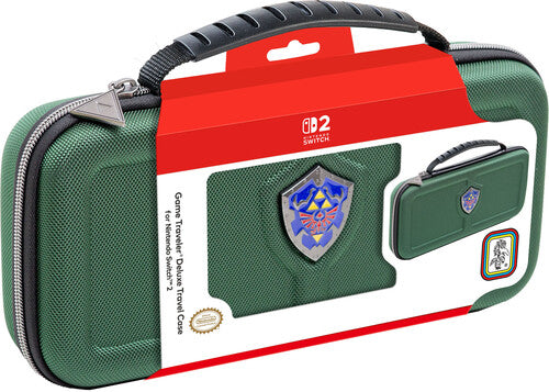 Game Traveler Deluxe Hylian Shield - Zelda Green Case