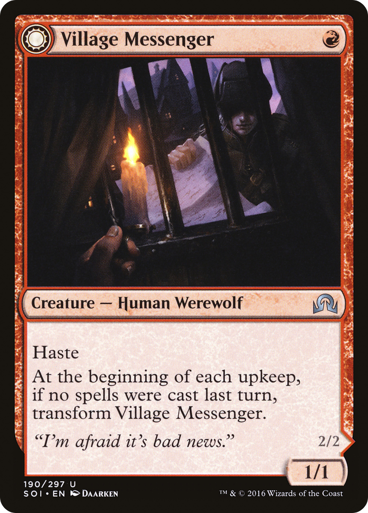 Village Messenger // Moonrise Intruder (SOI-190) - : (Double Faced Transform) Foil