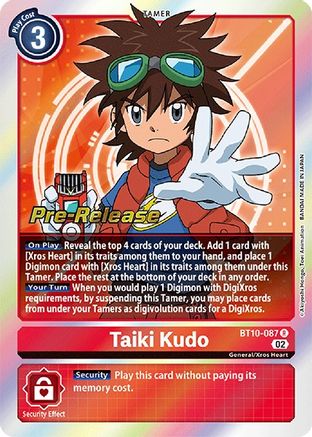 Taiki Kudo (BT10-087) - Xros Encounter Pre-Release Cards Foil