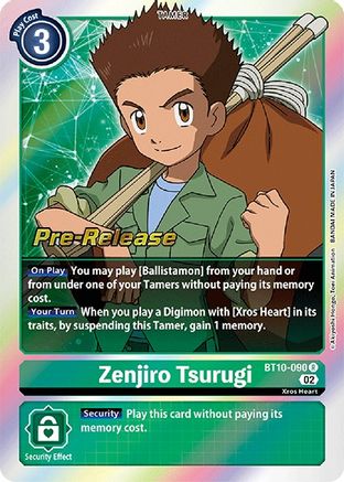 Zenjiro Tsurugi (BT10-090) - Xros Encounter Pre-Release Cards Foil