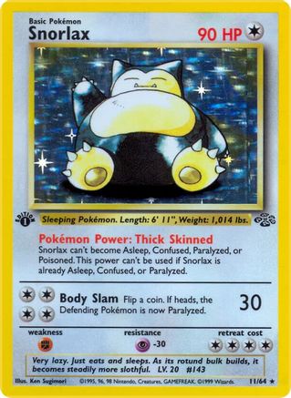 Snorlax (11) 11/64 - 1st Edition Holofoil