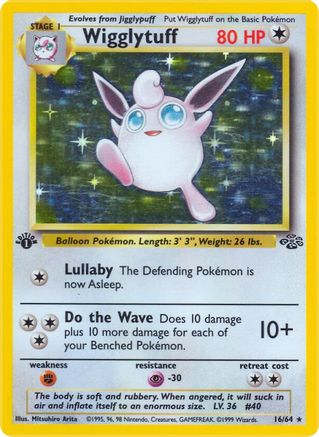 Wigglytuff (16) 16/64 - 1st Edition Holofoil