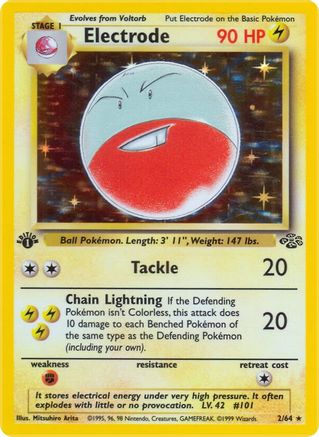 Electrode (2) 2/64 - 1st Edition Holofoil