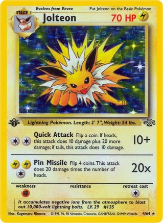 Jolteon (4) 4/64 - 1st Edition Holofoil