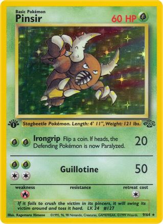 Pinsir (9) 9/64 - 1st Edition Holofoil