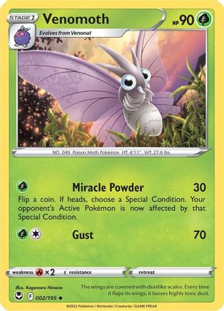 Venomoth 2/195 - Reverse Holofoil