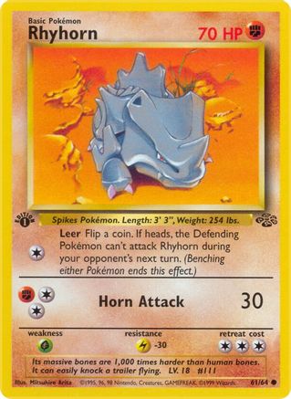 Rhyhorn 61/64 - 1st Edition