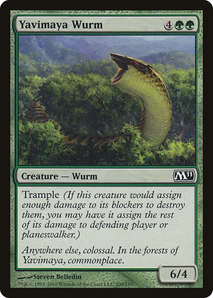 Yavimaya Wurm (M11-200) -  Foil