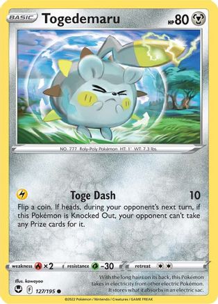 Togedemaru 127/195 - Reverse Holofoil