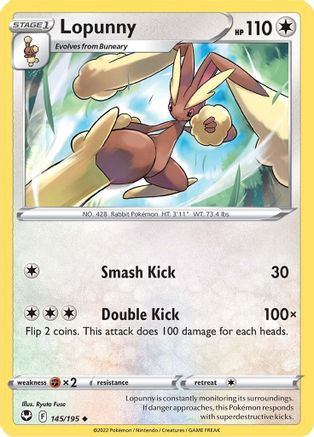 Lopunny 145/195 - Reverse Holofoil