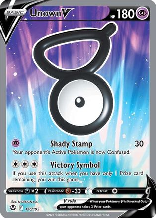 Unown V (Full Art) 176/195 - Holofoil