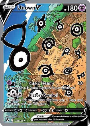 Unown V (Alternate Full Art) 177/195 - Holofoil