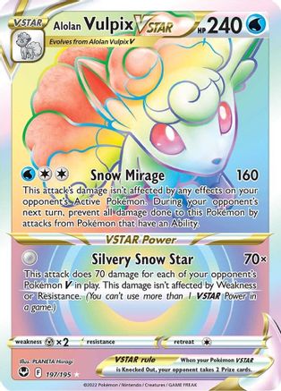 Alolan Vulpix VSTAR (Secret) 197/195 - Holofoil