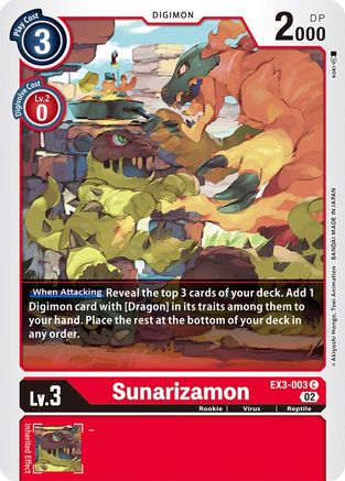 Sunarizamon (EX3-003) - Draconic Roar