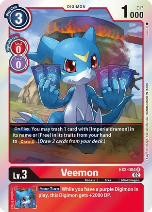 Veemon (EX3-004) - Draconic Roar Foil