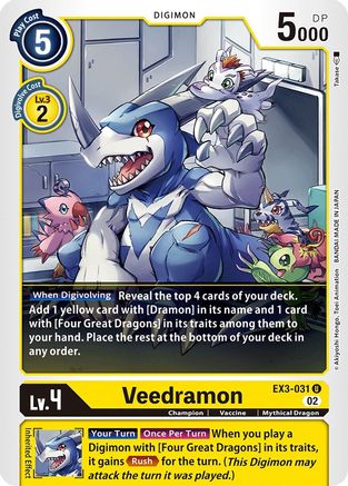 Veedramon (EX3-031) - Draconic Roar