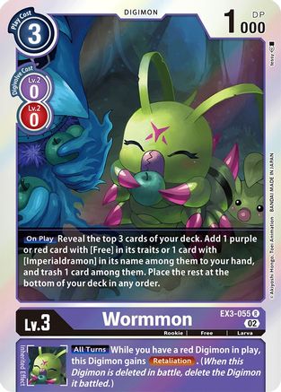 Wormmon (EX3-055) - Draconic Roar Foil