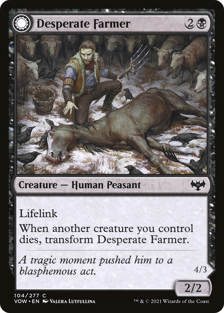 Desperate Farmer // Depraved Harvester (VOW-104) - : (Double Faced Transform) Foil