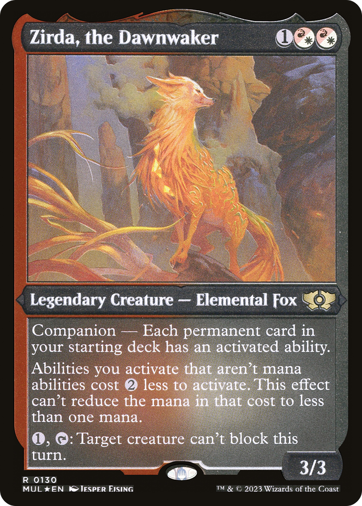 Zirda, the Dawnwaker (MUL-130) - : (companion) Etched Foil