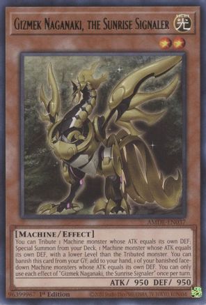 Gizmek Naganaki, the Sunrise Signaler (AMDE-EN037) - Amazing Defenders 1st Edition