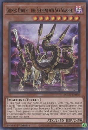 Gizmek Orochi, the Serpentron Sky Slasher (AMDE-EN048) - Amazing Defenders 1st Edition