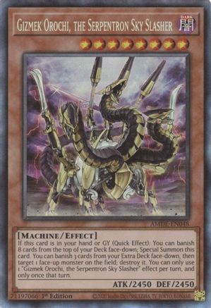 Gizmek Orochi, the Serpentron Sky Slasher (CR) (AMDE-EN048) - Amazing Defenders 1st Edition