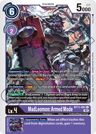 MadLeomon: Armed Mode (BT11-081) - Dimensional Phase Foil