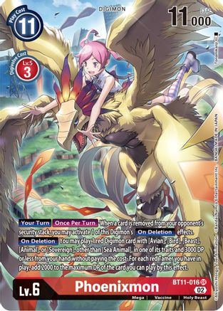 Phoenixmon (Alternate Art) (BT11-016) - Dimensional Phase Foil