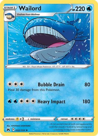 Wailord 32/159 - Reverse Holofoil