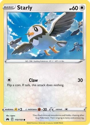 Starly 110/159 - Reverse Holofoil