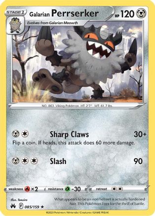 Galarian Perrserker 85/159 - Reverse Holofoil