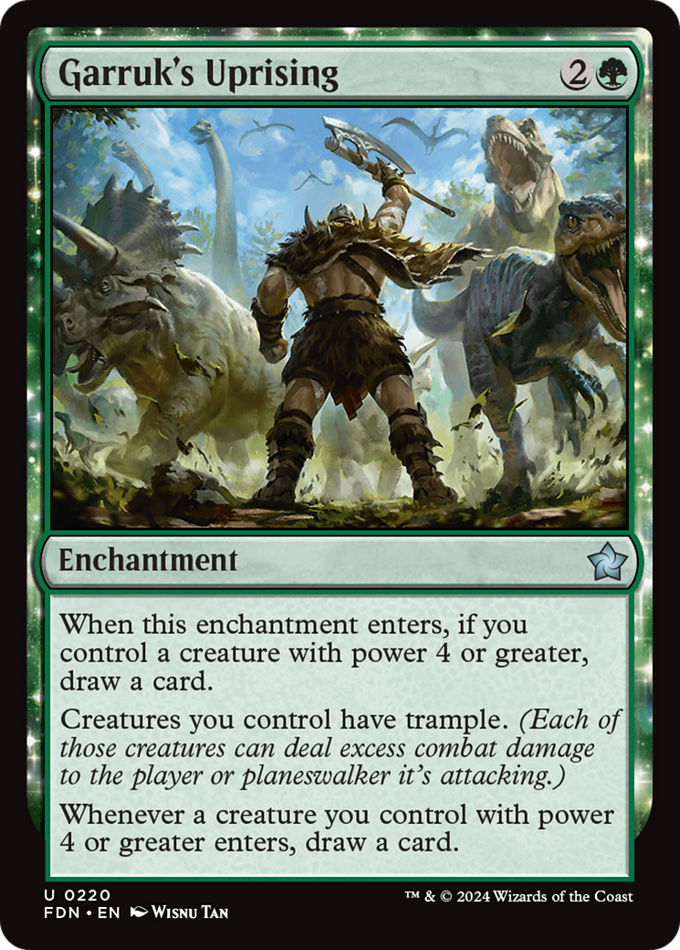 Garruk's Uprising (FDN-220) - : (enchantment) Foil