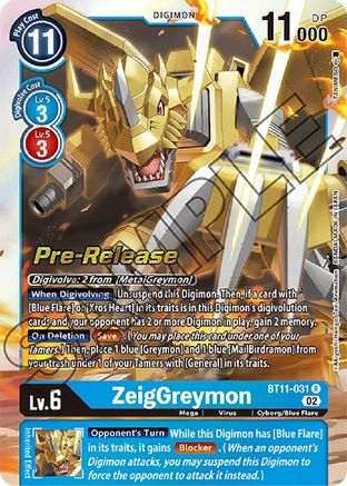 ZeigGreymon (BT11-031) - Dimensional Phase Pre-Release Cards Foil